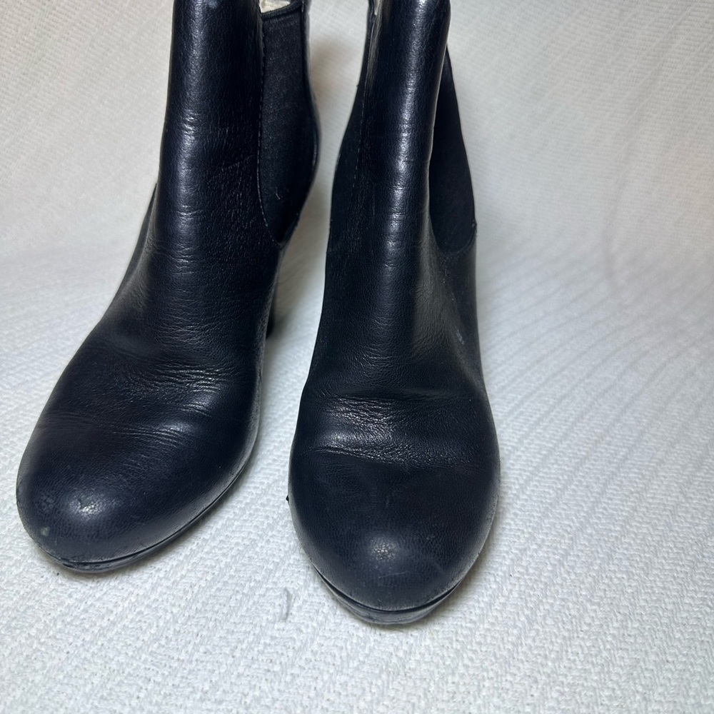 Prada Black Leather Ankle Boots - Picture 4 of 15